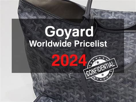 goyard colors 2024|Goyard price list usa.